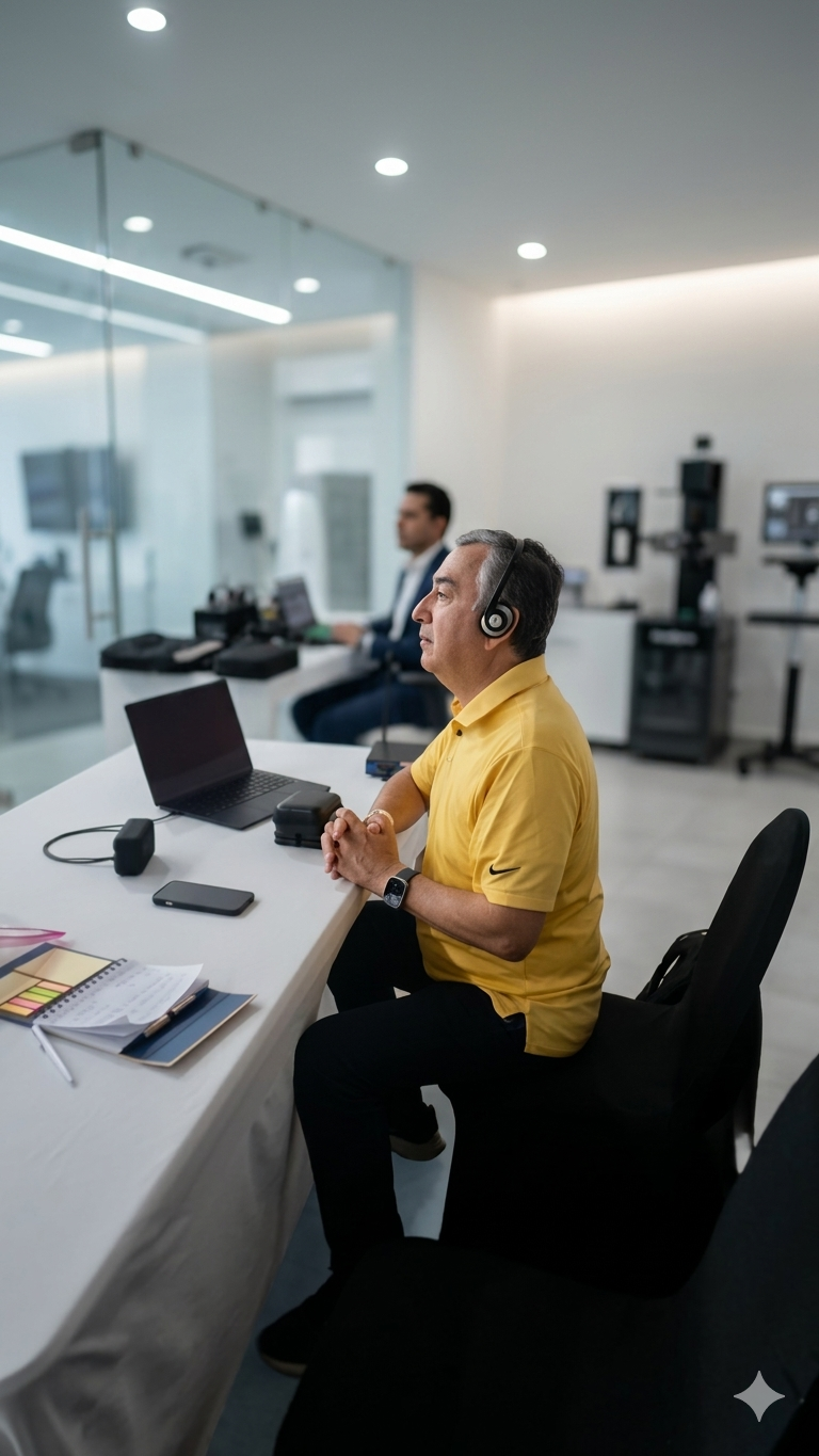 Intérprete profesional en sesión